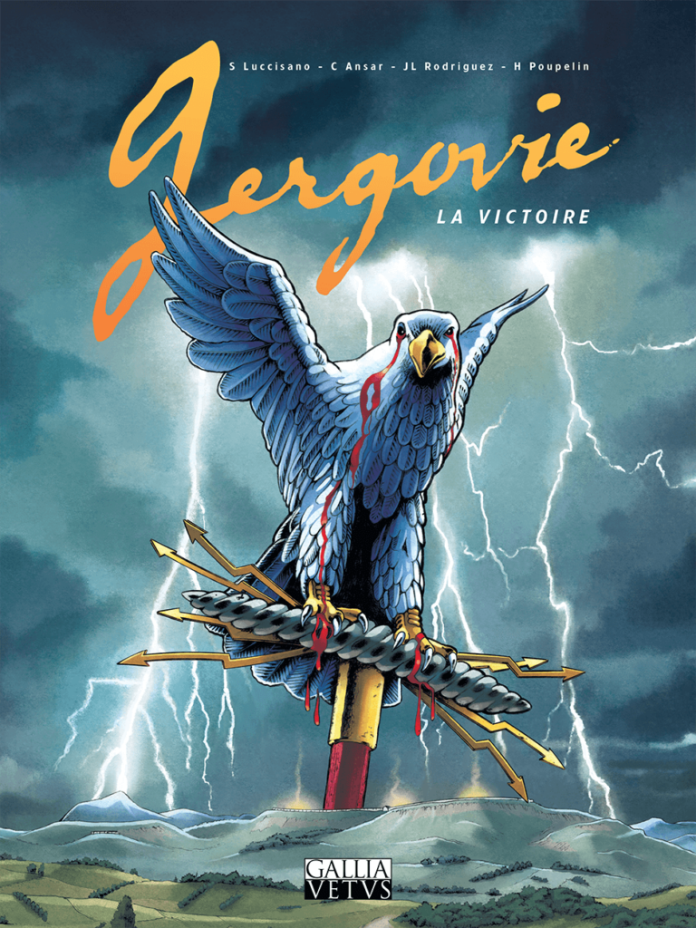 Couverture de la bande dessinée Gergovie : La Victoire. Ce jour là Vercingétorix à prouvé que Jules César n'était pas invincible. Le plateau de Gergovie fit son entrée dans l'histoire. publiée chez Gallia Vetus.